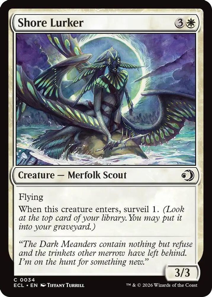 2026 Magic: The Gathering: Lorwyn Eclipsed (ECL) - Shore Lurker (#34, Common)