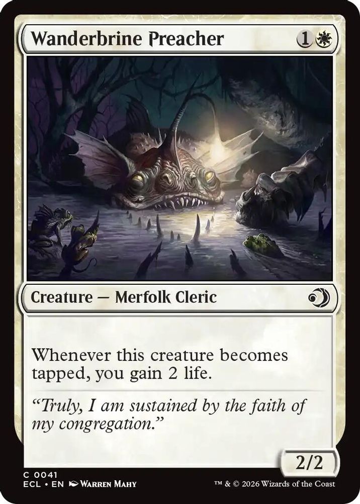 2026 Magic: The Gathering: Lorwyn Eclipsed (ECL) - Wanderbrine Preacher (#41, Common) (, Near Mint)