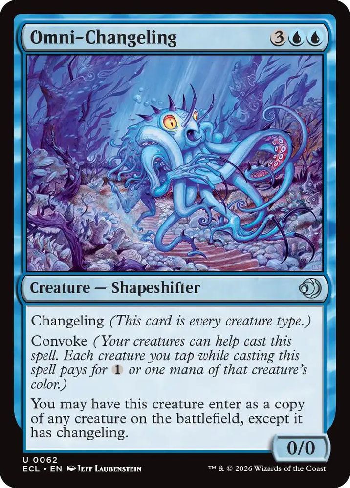 2026 Magic: The Gathering: Lorwyn Eclipsed (ECL) - Omni Changeling (#62, Uncommon)