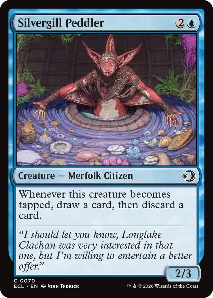 2026 Magic: The Gathering: Lorwyn Eclipsed (ECL) - Silvergill Peddler (#70, Common)