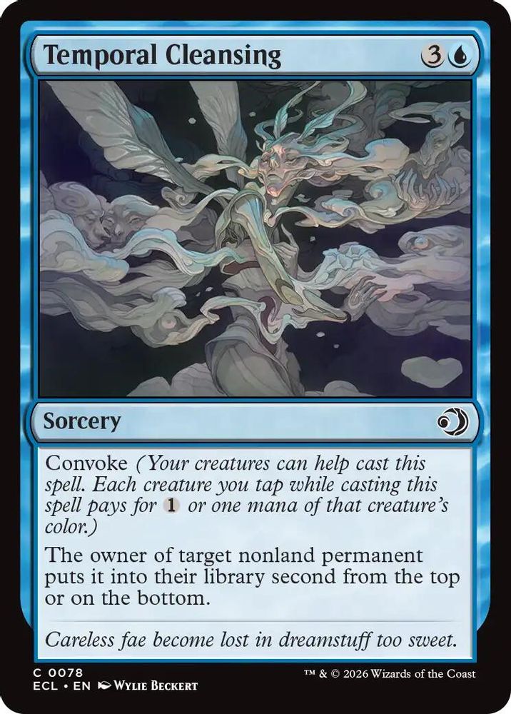 2026 Magic: The Gathering: Lorwyn Eclipsed (ECL) - Temporal Cleansing (#78, Common) (, Near Mint)