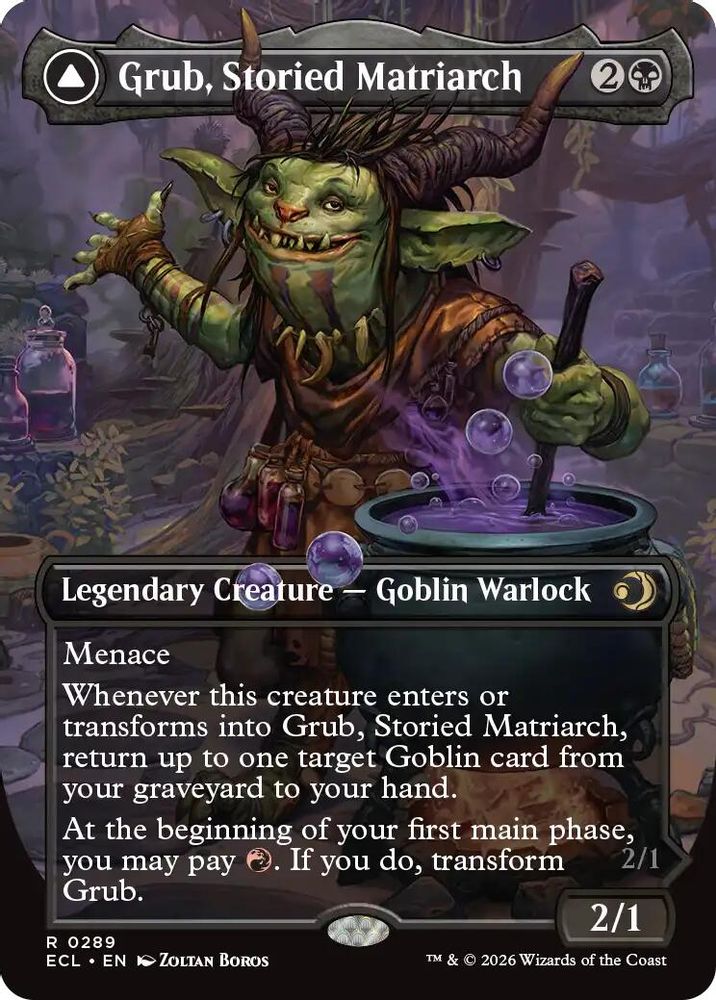 2026 Magic: The Gathering: Lorwyn Eclipsed (ECL) - Grub Storied Matriarch Borderless (#289, Rare) (, Near Mint)
