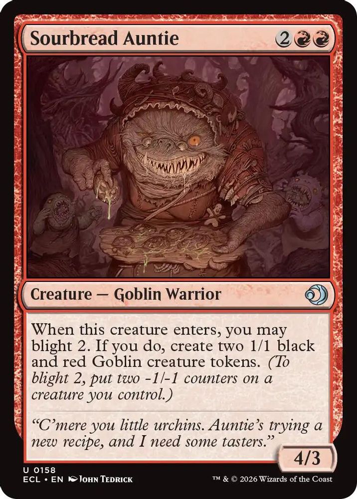 2026 Magic: The Gathering: Lorwyn Eclipsed (ECL) - Sourbread Auntie (#158, Uncommon) (, Near Mint)