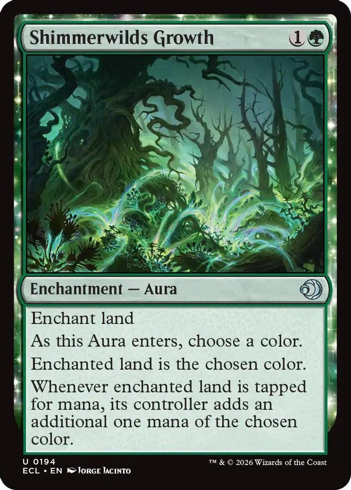 2026 Magic: The Gathering: Lorwyn Eclipsed (ECL) - Shimmerwilds Growth (#194, Uncommon) (, Near Mint)
