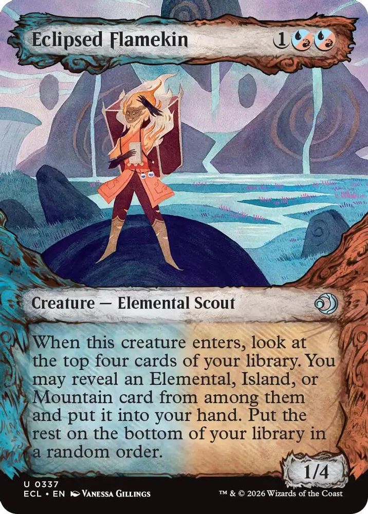 2026 Magic: The Gathering: Lorwyn Eclipsed (ECL) - Eclipsed Flamekin Showcase (#337, Uncommon) (, Near Mint)