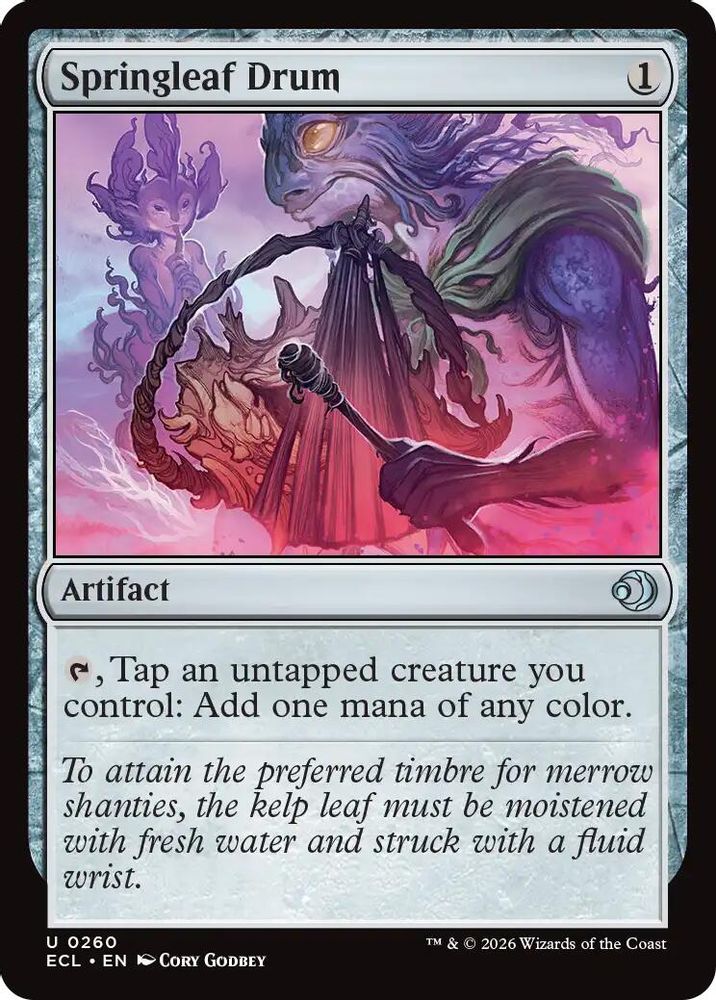 2026 Magic: The Gathering: Lorwyn Eclipsed (ECL) - Springleaf Drum (#260, Uncommon)