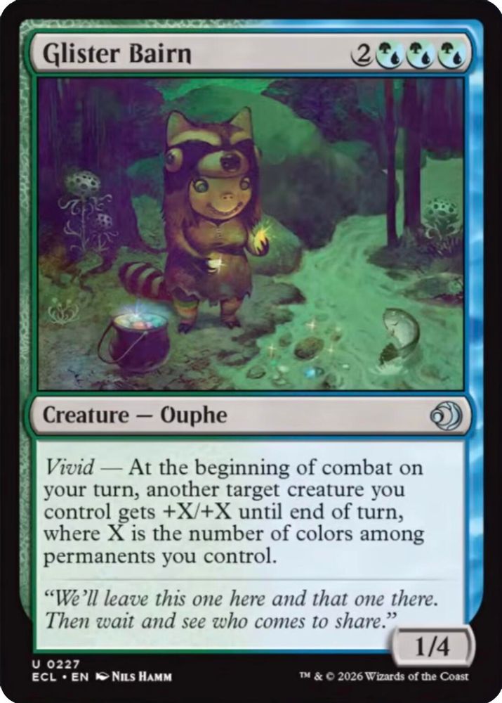 2026 Magic: The Gathering: Lorwyn Eclipsed (ECL) - Glister Bairn (#227, Uncommon)