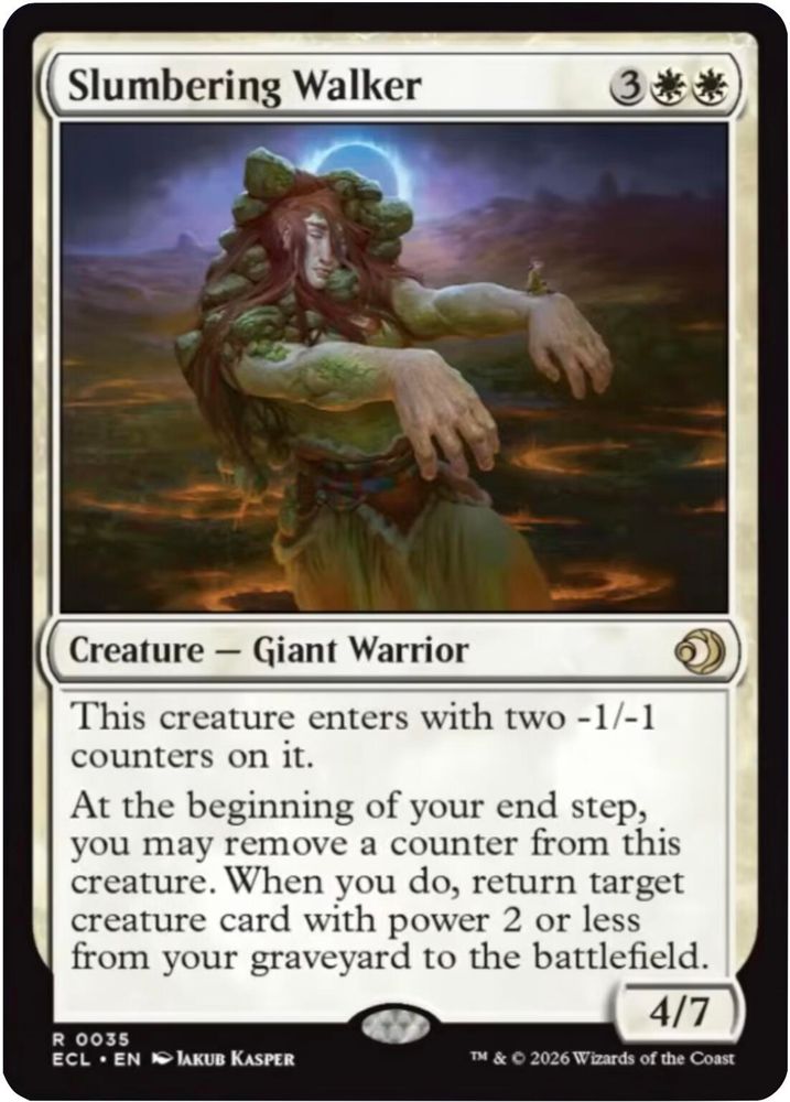 2026 Magic: The Gathering: Lorwyn Eclipsed (ECL) - Slumbering Walker (#35, Rare) (, Near Mint)