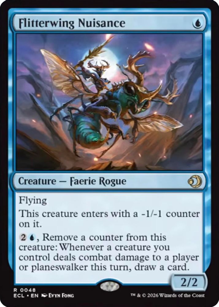 2026 Magic: The Gathering: Lorwyn Eclipsed (ECL) - Flitterwing Nuisance (#48, Rare) (, Near Mint)