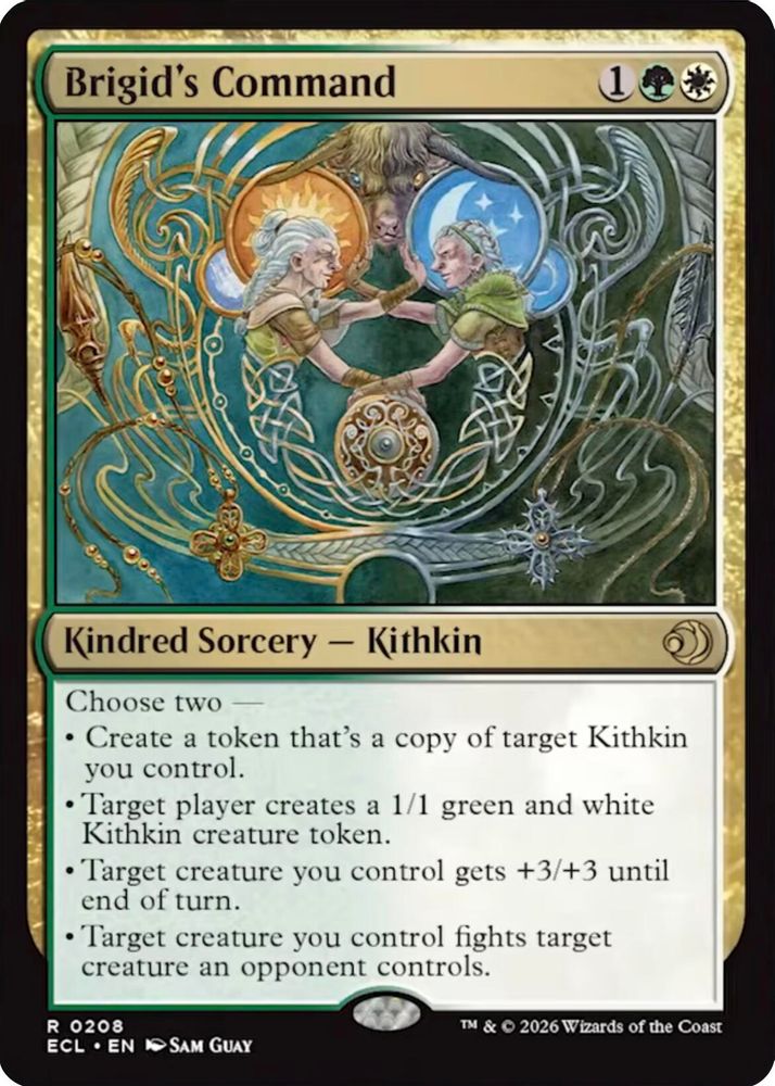 2026 Magic: The Gathering: Lorwyn Eclipsed (ECL) - Brigids Command (#208, Rare) (, Near Mint)