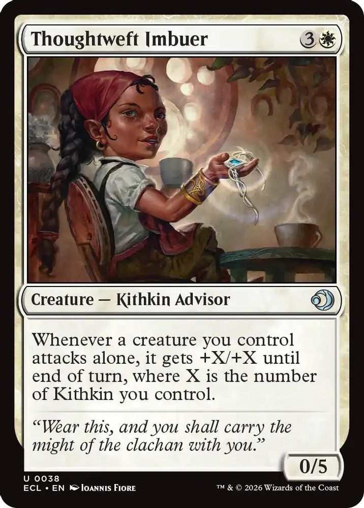 2026 Magic: The Gathering: Lorwyn Eclipsed (ECL) - Thoughtweft Imbuer (#38, Uncommon) (, Near Mint)