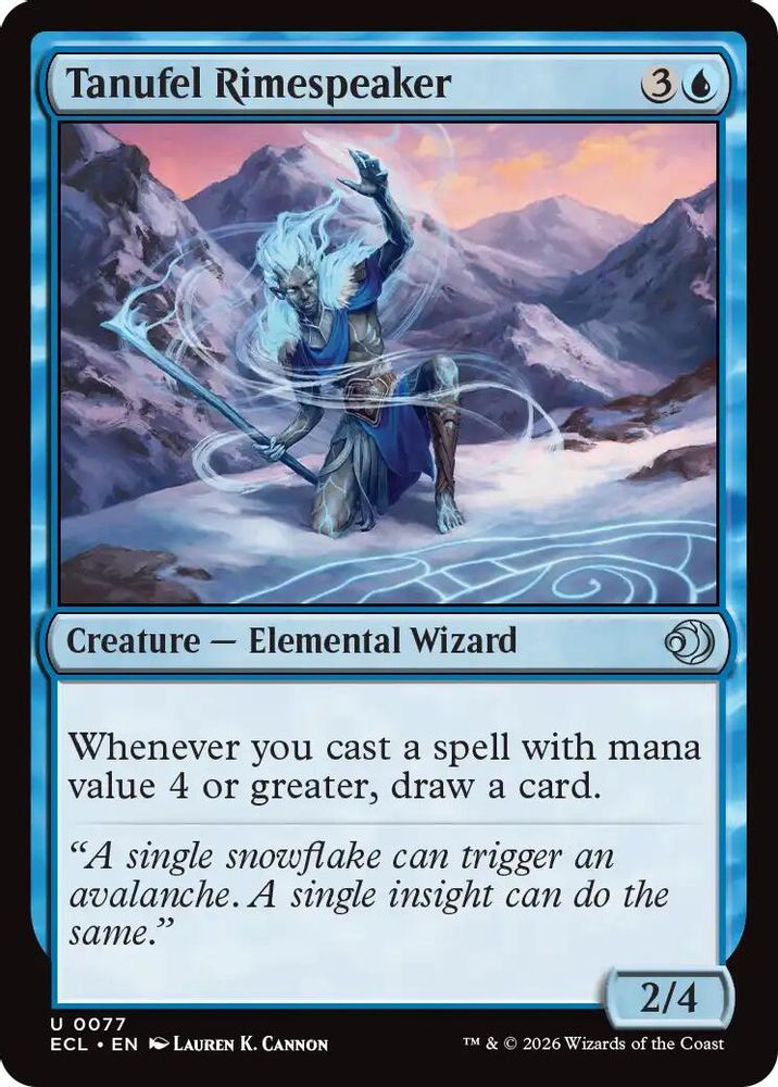 2026 Magic: The Gathering: Lorwyn Eclipsed (ECL) - Tanufel Rimespeaker (#77, Uncommon) (, Near Mint)