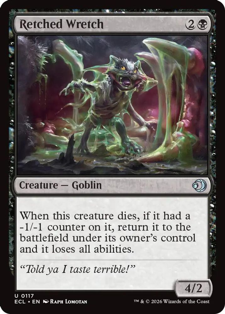 2026 Magic: The Gathering: Lorwyn Eclipsed (ECL) - Retched Wretch (#117, Uncommon)