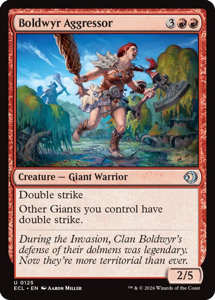 2026 Magic: The Gathering: Lorwyn Eclipsed (ECL) - Boldwyr Aggressor (#125, Uncommon)