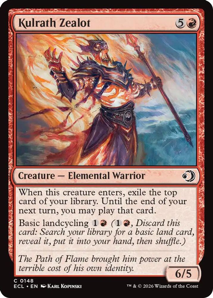 2026 Magic: The Gathering: Lorwyn Eclipsed (ECL) - Kulrath Zealot (#148, Common)