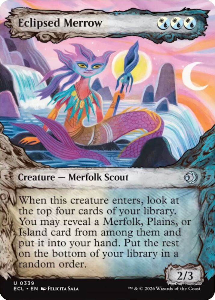 2026 Magic: The Gathering: Lorwyn Eclipsed (ECL) - Eclipsed Merrow Showcase (#339, Uncommon) (, Near Mint)
