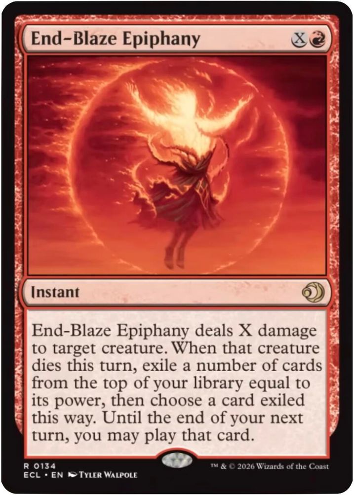 2026 Magic: The Gathering: Lorwyn Eclipsed (ECL) - End Blaze Epiphany (#134, Rare) (, Near Mint)