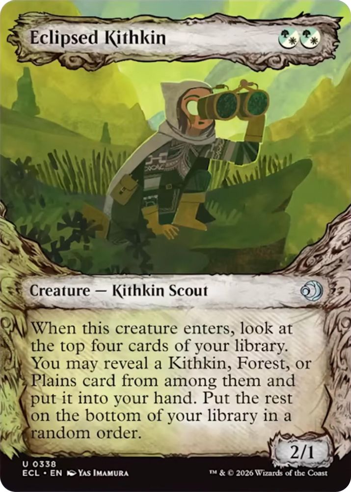 2026 Magic: The Gathering: Lorwyn Eclipsed (ECL) - Eclipsed Kithkin Showcase (#338, Uncommon) (, Near Mint)
