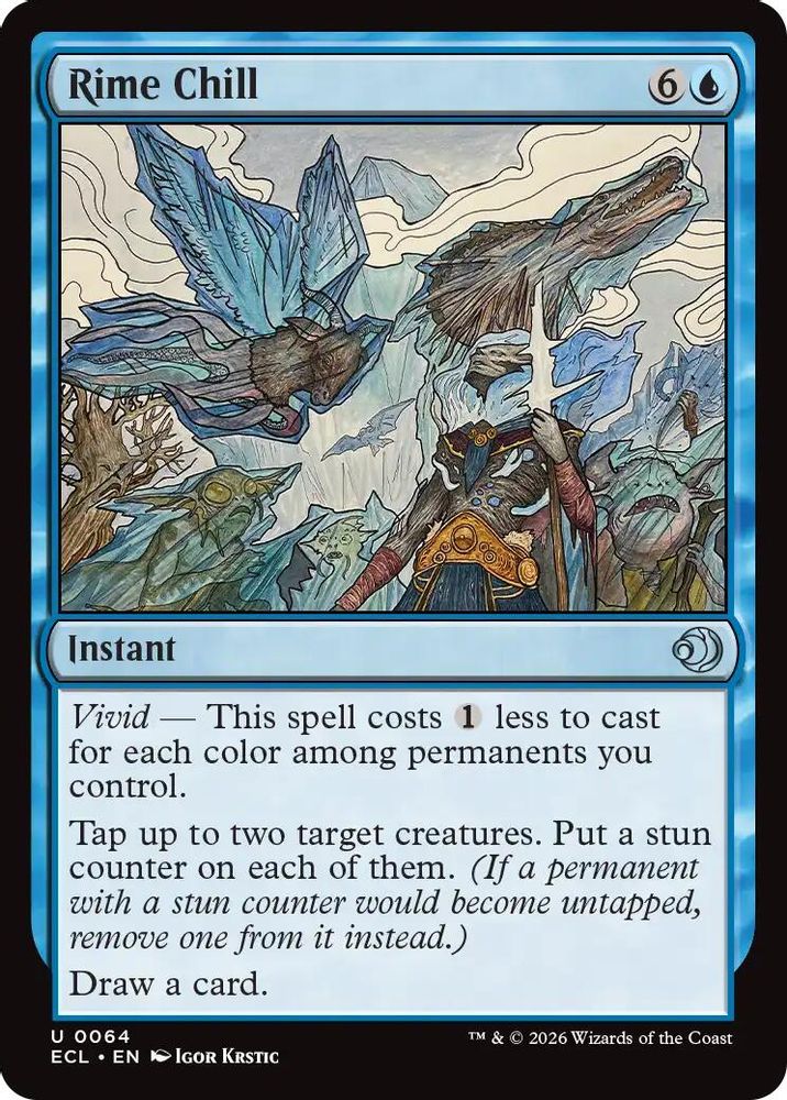 2026 Magic: The Gathering: Lorwyn Eclipsed (ECL) - Rime Chill (#64, Uncommon) (, Near Mint)