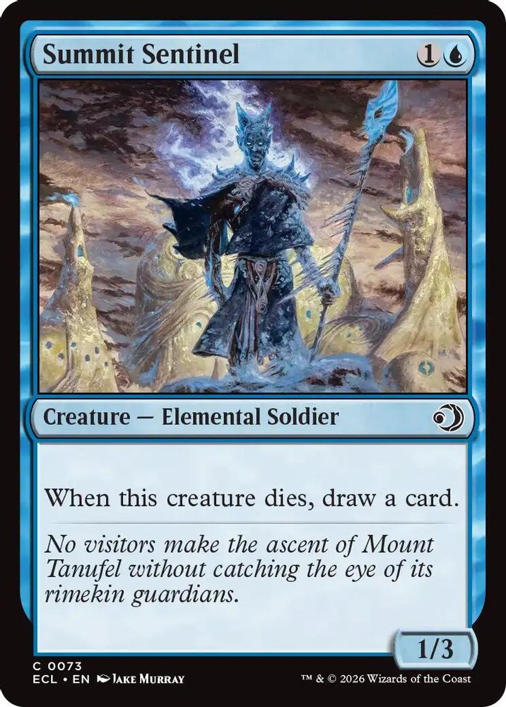 2026 Magic: The Gathering: Lorwyn Eclipsed (ECL) - Summit Sentinel (#73, Common)