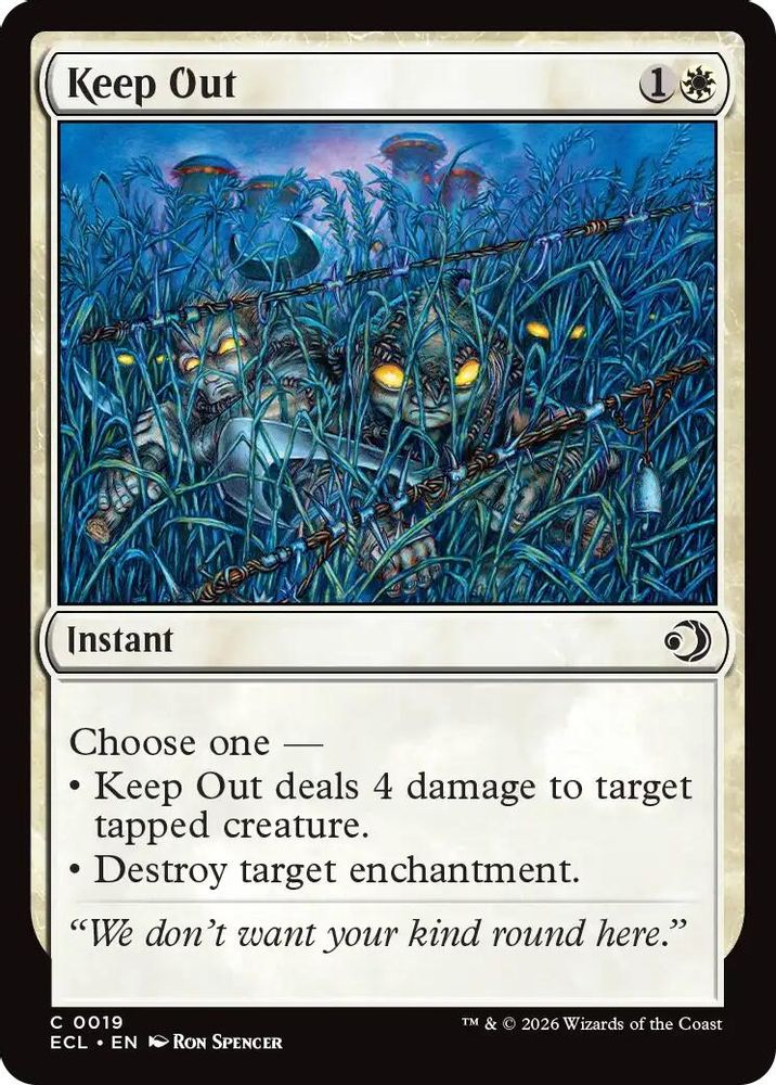 2026 Magic: The Gathering: Lorwyn Eclipsed (ECL) - Keep Out (#19, Common)
