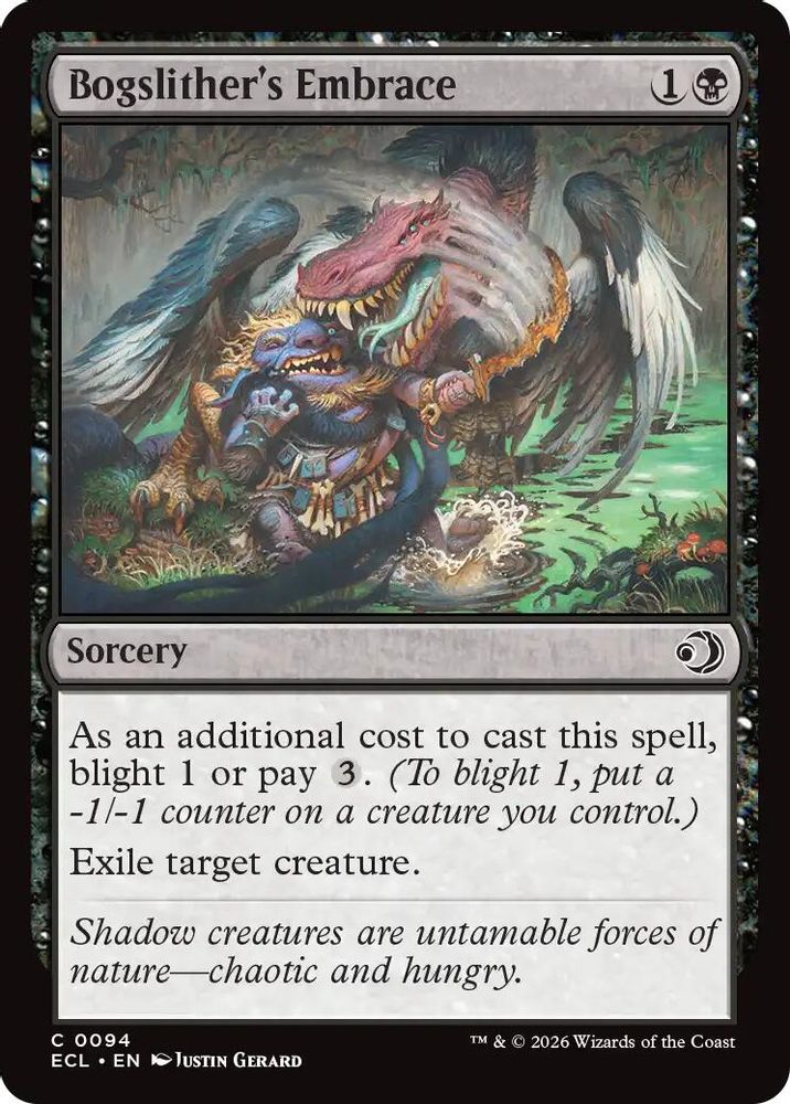 2026 Magic: The Gathering: Lorwyn Eclipsed (ECL) - Bogslithers Embrace (#94, Common)