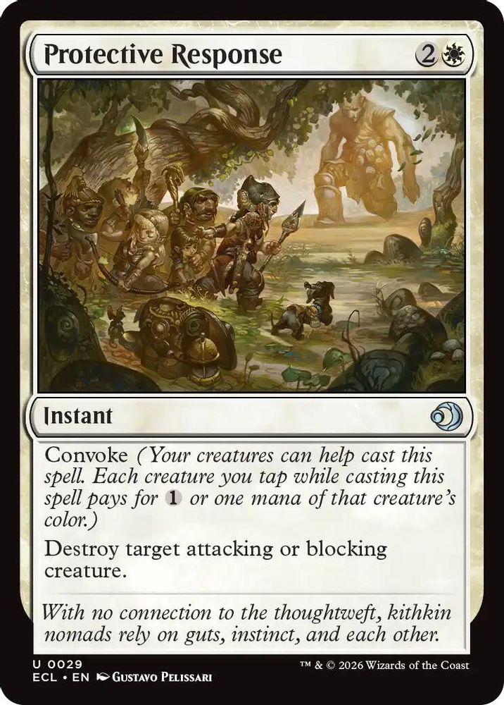 2026 Magic: The Gathering: Lorwyn Eclipsed (ECL) - Protective Response (#29, Uncommon)