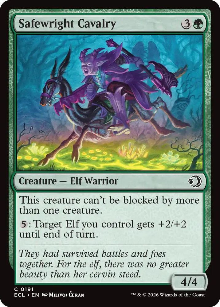 2026 Magic: The Gathering: Lorwyn Eclipsed (ECL) - Safewright Cavalry (#191, Common) (, Near Mint)
