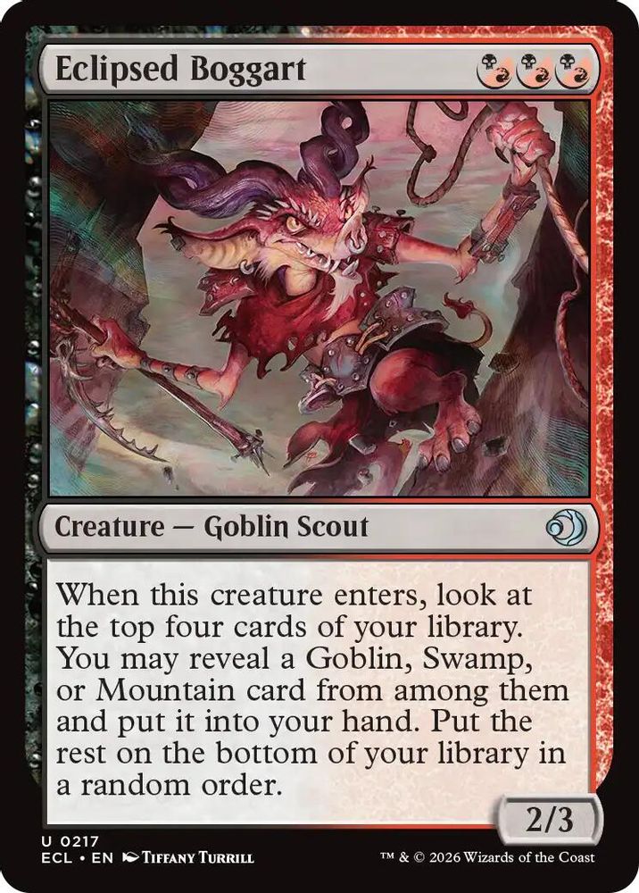 2026 Magic: The Gathering: Lorwyn Eclipsed (ECL) - Eclipsed Boggart (#217, Uncommon) (, Near Mint)