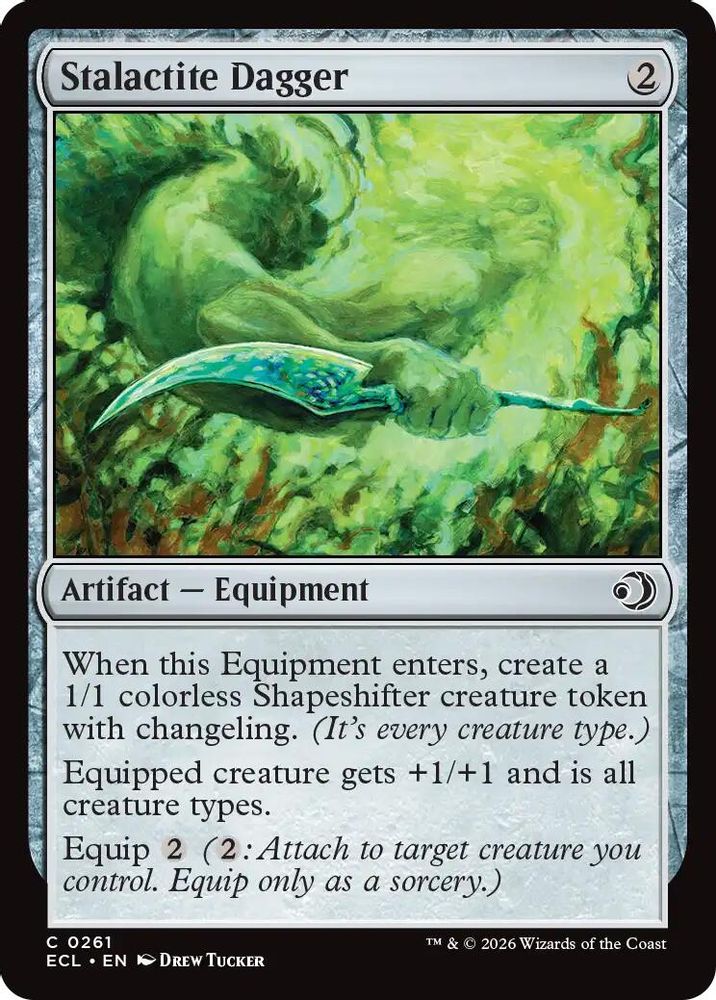 2026 Magic: The Gathering: Lorwyn Eclipsed (ECL) - Stalactite Dagger (#261, Common)