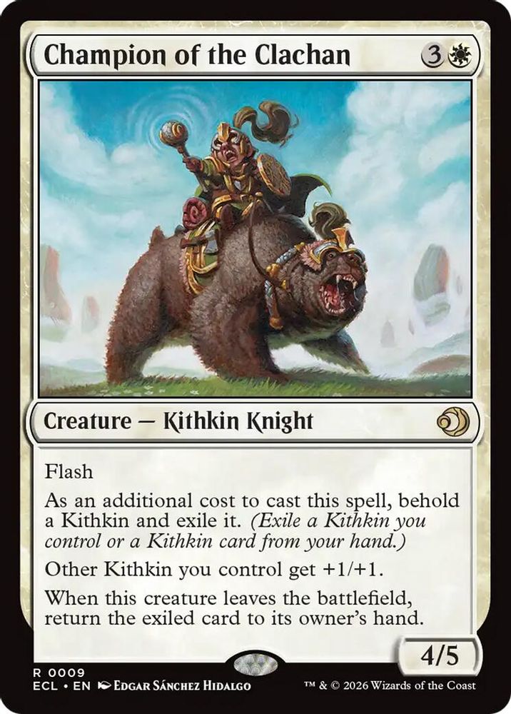 2026 Magic: The Gathering: Lorwyn Eclipsed (ECL) - Champion of the Clachan (#9, Rare) (, Near Mint)