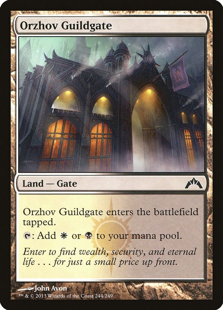 2013 Magic: The Gathering: Gatecrash (GTC) - Orzhov Guildgate (#244, Common) (, Near Mint)