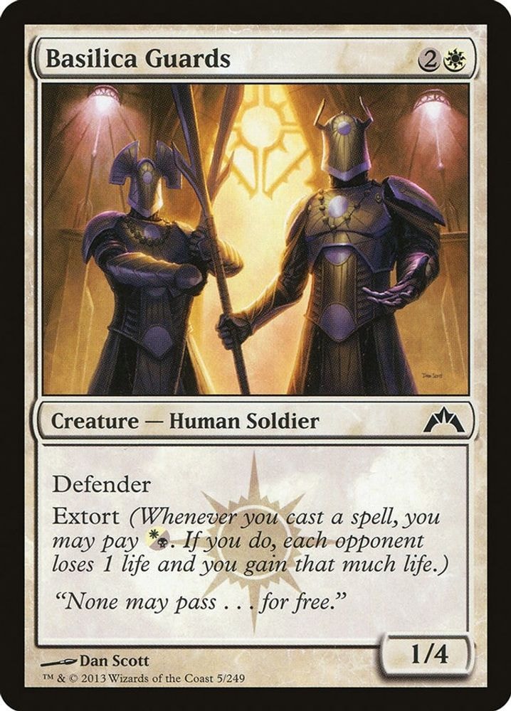2013 Magic: The Gathering: Gatecrash (GTC) - Basilica Guards (#5, Common) (, Near Mint)