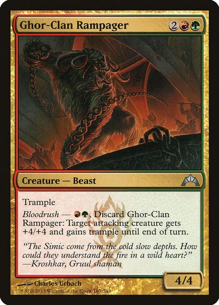 2013 Magic: The Gathering: Gatecrash (GTC) - Ghor Clan Rampager (#167, Uncommon) (, Near Mint)
