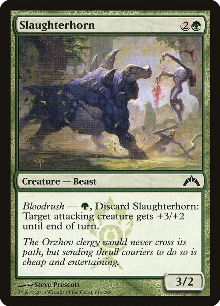 2013 Magic: The Gathering: Gatecrash (GTC) - Slaughterhorn (#134, Common) (, Near Mint)