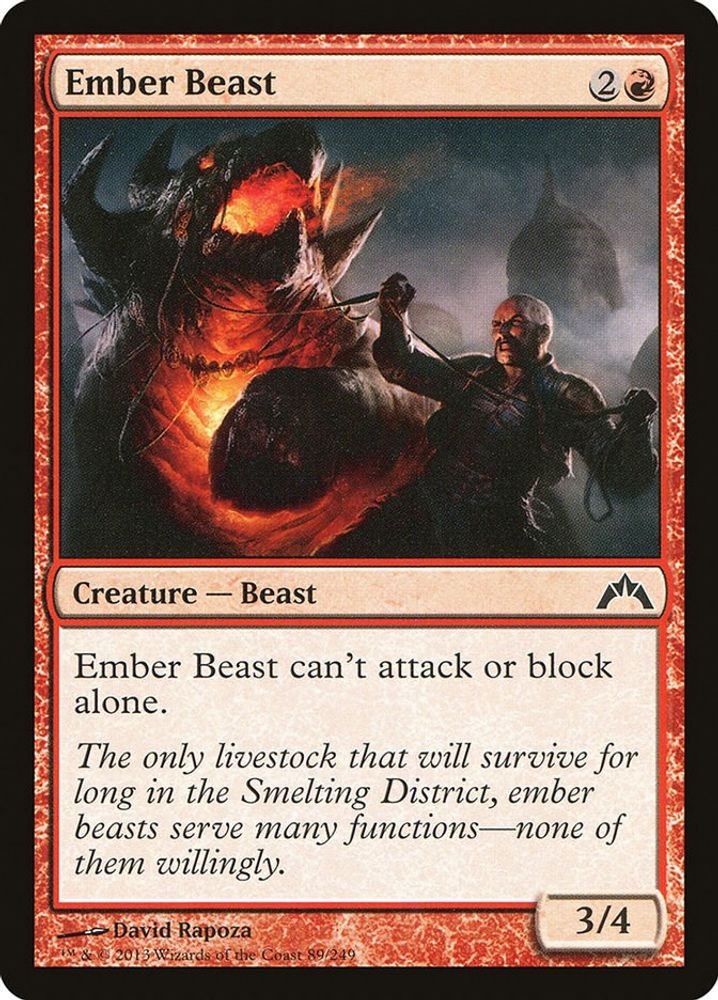 2013 Magic: The Gathering: Gatecrash (GTC) - Ember Beast (#89, Common) (, Near Mint)