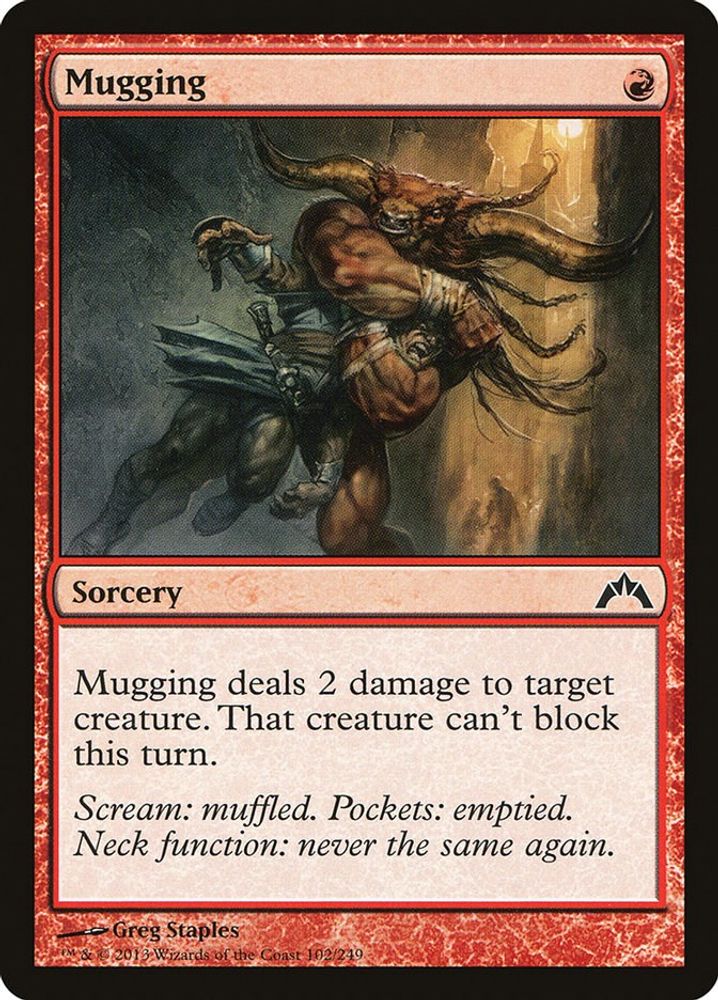 2013 Magic: The Gathering: Gatecrash (GTC) - Mugging (#102, Common) (, Near Mint)