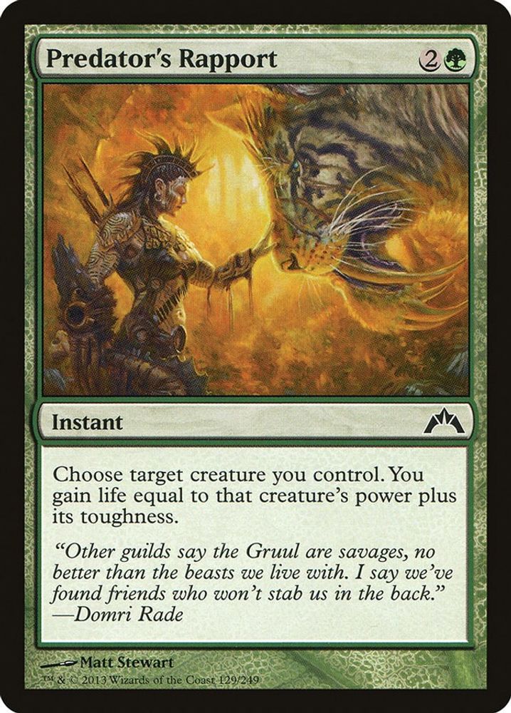2013 Magic: The Gathering: Gatecrash (GTC) - Predators Rapport (#129, Common) (, Near Mint)