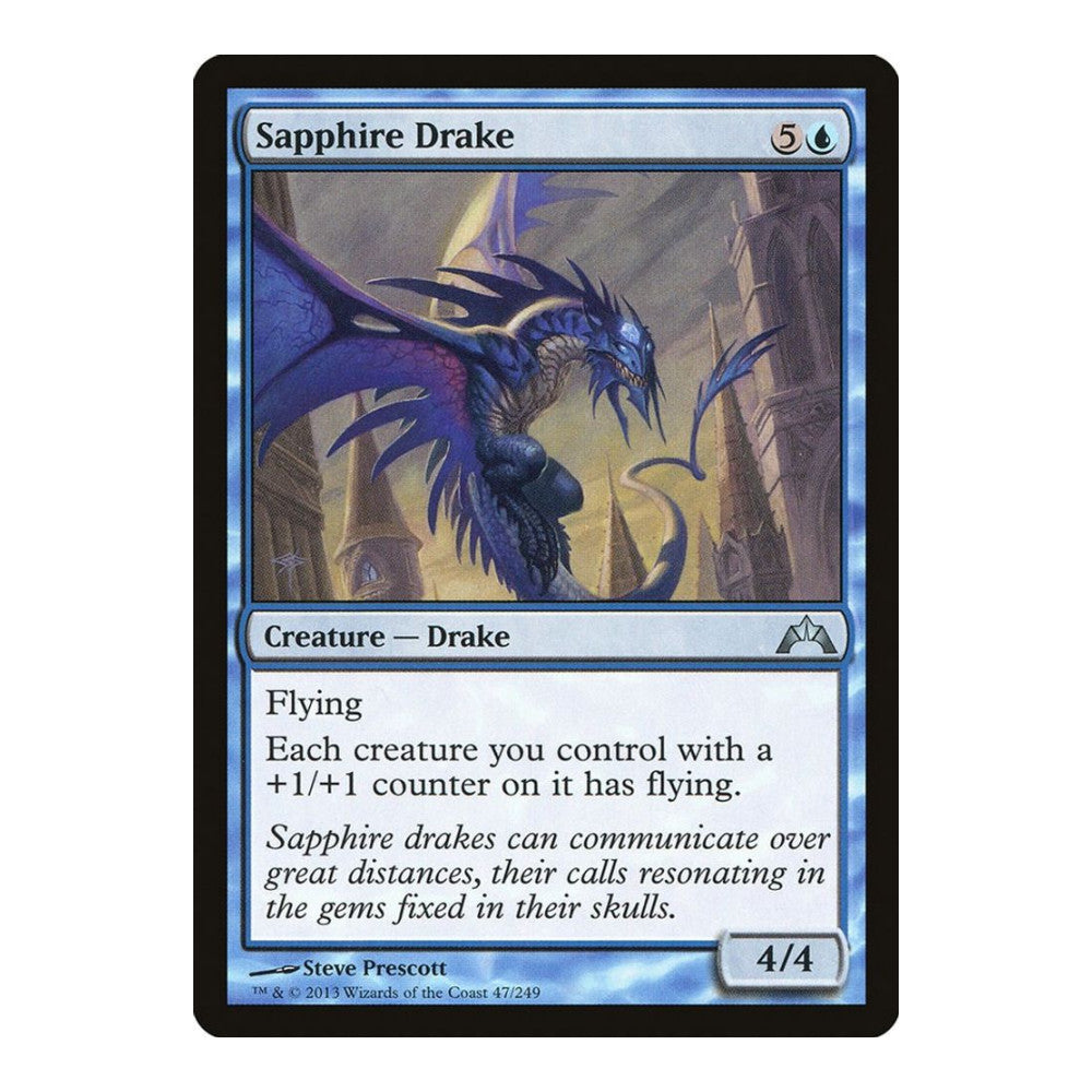 2013 Magic: The Gathering: Gatecrash (GTC) - Sapphire Drake (#47, Uncommon) (, Near Mint)