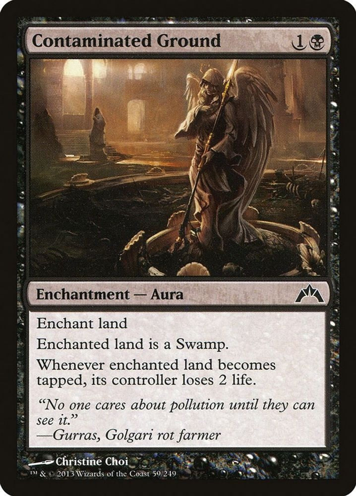 2013 Magic: The Gathering: Gatecrash (GTC) - Contaminated Ground (#59, Common) (, Near Mint)