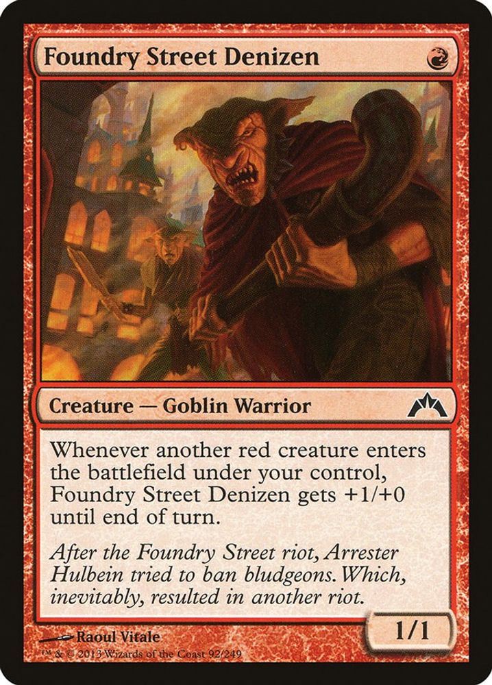 2013 Magic: The Gathering: Gatecrash (GTC) - Foundry Street Denizen (#92, Common) (, Near Mint)