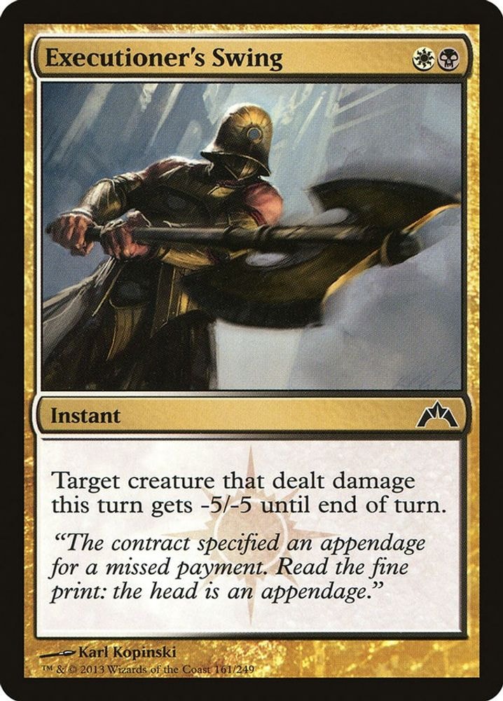2013 Magic: The Gathering: Gatecrash (GTC) - Executioners Swing (#161, Common) (, Near Mint)