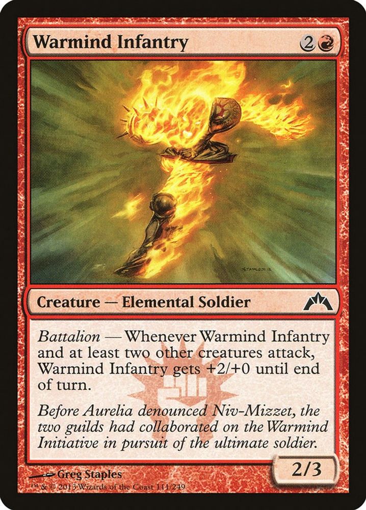 2013 Magic: The Gathering: Gatecrash (GTC) - Warmind Infantry (#111, Common) (, Near Mint)