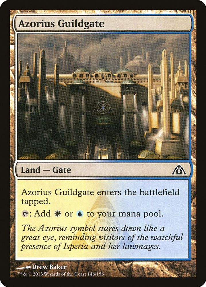 2013 Magic: The Gathering: Dragon's Maze (DGM) - Azorius Guildgate (#146, Common) (, Near Mint)