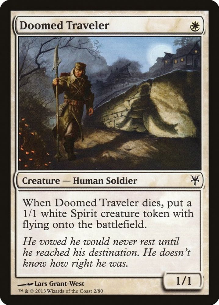 2013 Magic: The Gathering: Duel Decks: Sorin vs. Tibalt (DDK) - Doomed Traveler (#2, Common) (, Near Mint)