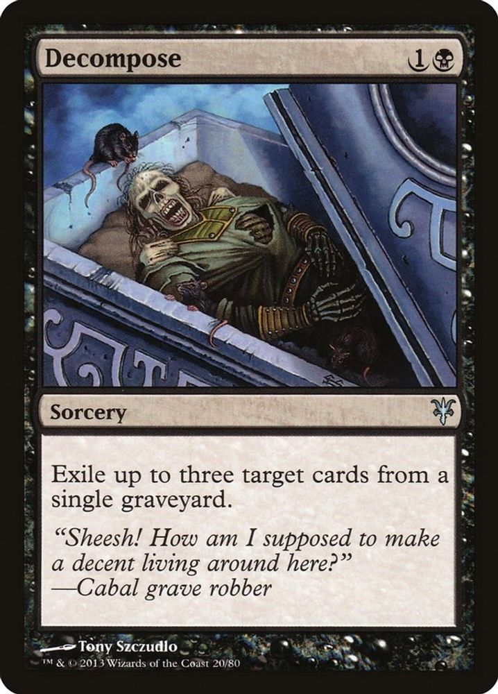 2013 Magic: The Gathering: Duel Decks: Sorin vs. Tibalt (DDK) - Decompose (#20, Uncommon) (, Near Mint)
