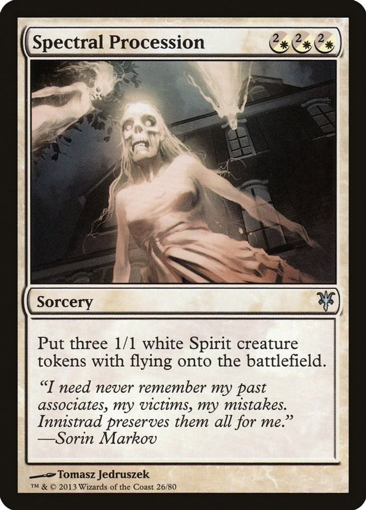 2013 Magic: The Gathering: Duel Decks: Sorin vs. Tibalt (DDK) - Spectral Procession (#26, Uncommon) (, Near Mint)