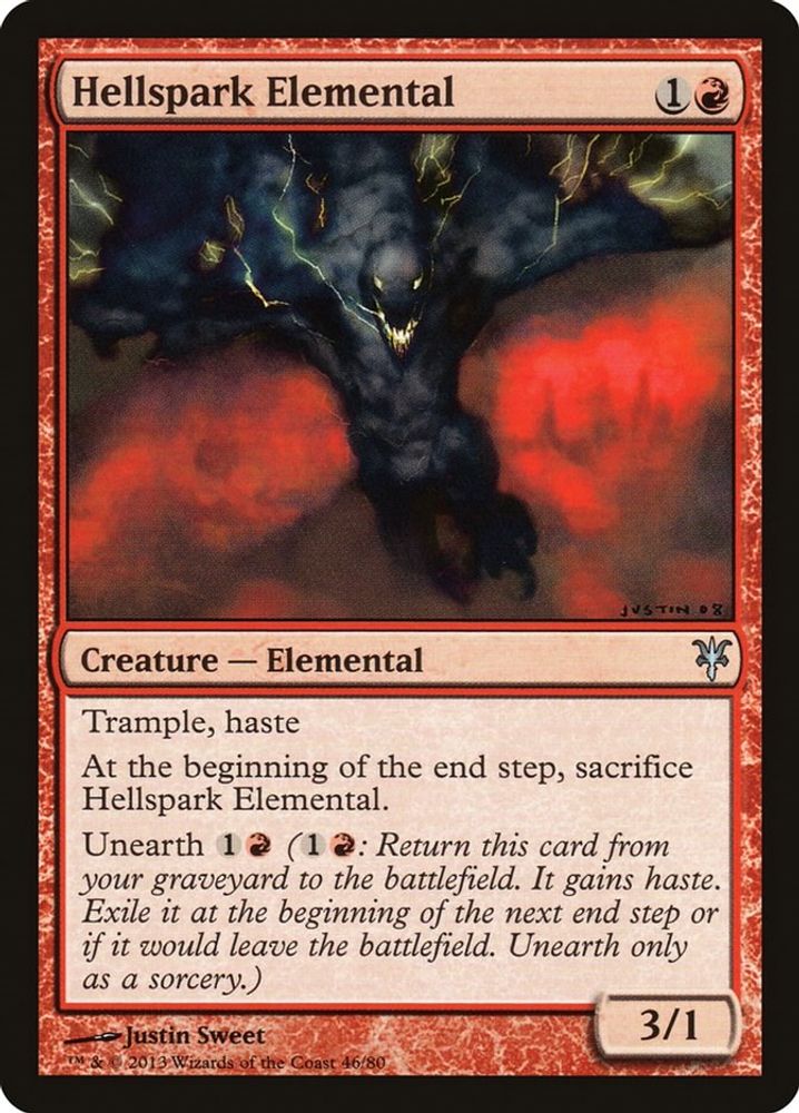 2013 Magic: The Gathering: Duel Decks: Sorin vs. Tibalt (DDK) - Hellspark Elemental (#46, Uncommon) (, Near Mint)