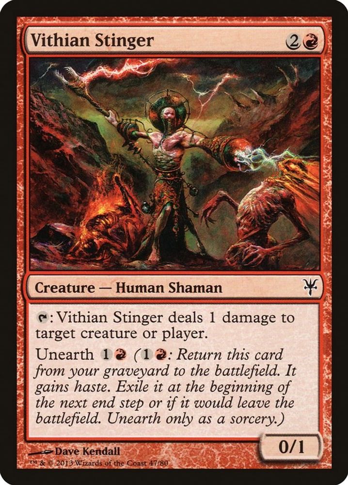 2013 Magic: The Gathering: Duel Decks: Sorin vs. Tibalt (DDK) - Vithian Stinger (#47, Common) (, Near Mint)