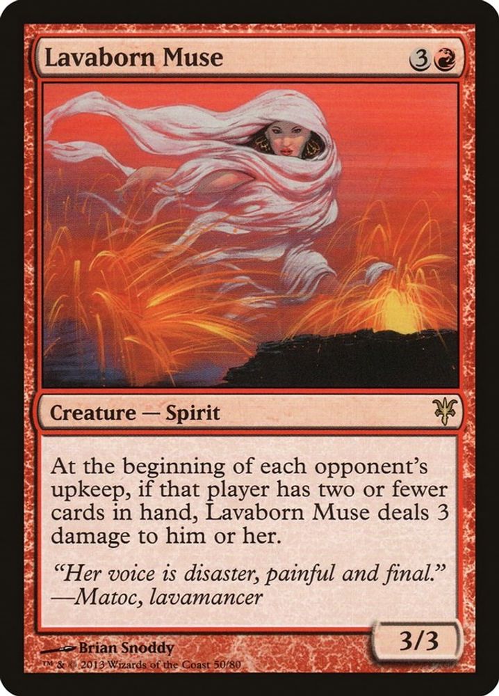 2013 Magic: The Gathering: Duel Decks: Sorin vs. Tibalt (DDK) - Lavaborn Muse (#50, Rare) (, Near Mint)
